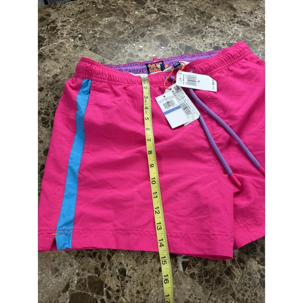 Superdry Beach Volley Swim Shorts Mens XL Sunblast Pink Blue Trunks M30010AT